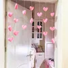 Tenda per ragazze, rosa, a forma di cuore, porta, decorazione, nappa, divisore, stringa, camera per ragazze, partiton, dolce, appeso, perline, finestra, mantovana