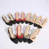 Сандалии FITOW, женские туфли из натуральной кожи с шипами, на высоком каблуке с острым носком, двухцветная обувь с открытой пяткой, женские туфли-лодочки с открытой спиной