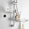 Étagères de salle de bain Panier de vidange de douche Étagères de salle de bain Support de rangement noir/argent Étagère de drainage de robinet réglable Étagère de rangement pour articles divers de cuisine 230421