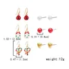 Boucles d'oreilles cerceaux 6 paires / ensembles de Noël à la mode