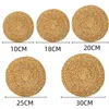 Table Mats Natual Straw Weave Rattan Round Placemats Cups Mat Dining Home Decor