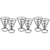 Flatware Sets 6 Pcs Cone Snack Holder Bandejas Para Comida Display Vegetable Rack Stainless Steel