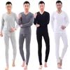 Men's Thermal Underwear Men Cotton Lycra Long Johns Fashion Casual Arrival V-onck Super Large Plus Size 2XL3XL4XL5XL6XL