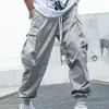 Pantalones para hombres Fit Fit Men Streetwear Cargo con cintura elástica de bolsillos múltiples para pantalones de látigo transpirable entrepierna