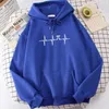 Männer Hoodies Elektrokardiogramm Grafik Für Männer Frühling Herbst Mit Kapuze Sweatshirt Fleece Streetwear Pullover Lustige Hip Hop Trainingsanzug