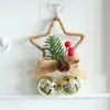 Kerstversiering decoratie vijfhoekige bel accessoires hanger DIY boom hangende strik knoop raam prop 231121