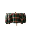 Toalha de mesa nórdica ins natal toalha de mesa vermelha e verde xadrez mesa de cabeceira piquenique