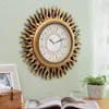 Wandklokken Amerikaanse modieuze woonkamer klok retro decoratie hangende zon mute horloges decoraties ornamenten huiswarming cadeau