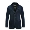 Men's Suits Brand Fashion Mens Blazer Trend Jean Suit Casual Jacket Men Slim Fit Denim Spring Coat