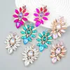 Dangle Earrings Shiny Rhinestone Water Drop For Women Fashion Jewelry Trendy Girls' Colletion Accessories