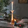 Bougeoirs bois fer support rond Vintage créatif mariage décor maison Bougeoir Table à manger cadeau