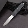 Promosyon Yüksek Uçlu Otomatik Taktik Knif D2 Beyaz Taş Yıkama Tanto Point Blade 6061-T6 TOPUL DIŞ HAVA SAVAŞI