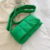 Bolsas de noite esponja tecida pequena bolsa quadrada crostabody para mulheres bolsas de luxo e bolsa de bolsa de algodão designer de jaqueta