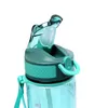 Canecas Copo de água portátil Garrafa de água de grande capacidade com palha de palha de plástico ao ar livre BPA Free Bottle for Men Drinkware Z0420
