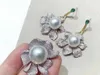 Ohrhänger Wunderschönes Set aus 10-11mm 11-12mm Südsee Runde Weiße Perle Ohrring Ring 925er Sterling Silber 925