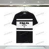 xinxinbuy Hommes designer Tee t-shirt 23ss Lettre impression rayure manches courtes coton femmes Noir Vert blanc XS-L