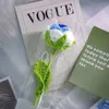 Rosa tejida a mano decorativa, tejido simulado, flor artificial, paquete de flores de punto de lana DIY, mesa para el hogar, decoración creativa, regalo del día de San Valentín 231121