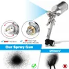 2,5 mm Professional HVLP Spray Gun HVLP Gravity Feed Spray Gun Kit med regulatorfärg Primer Metal Flake 1L DIY Spray Paint Kit PQY-GJ047