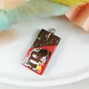 Charms Apeur 10pcs Chocolate Resin voor sieraden maken oorbellen accessoire flatback snackpendants