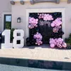 Party Decoration Pink Balloons Garland Arch Kit 151pcs Metallic Black Wedding Birthday Halloween Year Background Decor