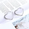 Boucles d'oreilles créoles en acier inoxydable Vintage élégance pour femmes en forme de coeur demi-ressort boucle d'oreille Piercing bijoux mode en gros