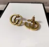 Luxe gouden stud oorbellen ontwerper voor dames hoepel oorbellen Stud Letter oorbellen sieraden met set Valentijnsdag geschenkbetrokkenheid