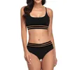 Maillots de bain pour femmes Bikini Sous-vêtements Cintres Sling Vintage Print Bandeau Bandage Set Push Up Brésilien