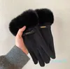 Designer-Handschuhe, Touchscreen-Handschuhe, Winterplüsch und dicker, winddichter Plüsch