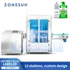 Zonesun Automatic Hot Melt Glue Labeler Fast Application Star Wheel Bopp Label Cylindrical Oblong Pump Bottle Packaging ZS-GTB12