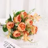 Decorative Flowers Home Decor Wedding Florals Bouquet Imitation Silk Flower Peony Fake Artificial