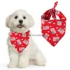 Altri articoli per cani Stampa di moda Asciugamano triangolare per cani Gatto Creativo Bavaglino con bandiera americana Accessori per decorazioni per animali Consegna a domicilio Giardino domestico Dhocp