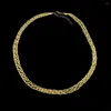 Halsband, trendige Vintage-Kupfer-Vergoldung, geflochtene Halskette für Damen und Mädchen, Geschenk, exquisites Schmuckzubehör