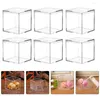 Cadeau cadeau 10pcs carrés cubes bonbons boîtes clair fête faveur petite boîte bijoux conteneurs de stockage avec couvercle pour l'affichage