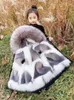 Imbottiture Cappotto 2023 Moda Per Bambini Inverno Caldo Parka Per La Ragazza Spessa Grande Collo in Pelliccia Sintetica Abbigliamento Per Bambini Snowsuit Giacca Soprabito abbigliamento