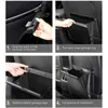 Trash Bags 1Pcs Car Garbage Bag Waterproof Magnetic Adsorption Can Back Seat Hanging Leather Storage Pocket Leakproof 230421