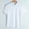 Herren Polos Lässiges Poloshirt 190 g Pima-Baumwolle 160er Mercerisiertes Kurzarm-T-Shirt Herren Revers Business Reine Farbe Oberteile Herrenbekleidung