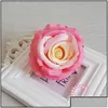 Bröllopsblommor Ny 9cm Artificial Rose Flower Heads Silk Decorative Party Decoration Wall Bouquet White Dht8n