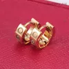 2023 HOOPS Diamentowe kolczyki dla kobiet miłosne projektantki kolczyki biżuteria moda stal srebrna złota róża diament walentynki matka Święto Dziękczynienia