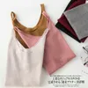 Camisoles Tanks Femmes Sexy 100% Laine Peignée Gilet Crop FashionTops Col En V Camisole D'été Débardeur Dames Glissé Tricot Camisole Bottoming 230421