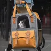 Cat Carriers Outdoor Portable Dogs Backpack Space Travel Breathable Pets Carry Bag Unique Suitcase Mochila Para Gato Pet Supplies