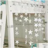 Décoration de fête Accueil 4M Colorf Bunting Suspendus Papier Star Guirlandes Bannière de Noël Porte de salle de douche Za1316 Drop Livraison G Dhrzb