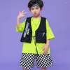 Stage Wear Costumes de danse Hip Hop pour enfants, gilet ample, tenues Kpop, Jazz Modern Rave, vêtements Streetwear DQS10612