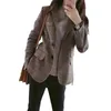 Damespakken Blazers Geruite kantoordamespakken Designer luxe jas Elegante damesafstemmingsblazer Tops Koreaanse oversized kleding in bovenkleding 231121