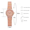 Zegarek na rękę Wysokiej jakości Women Watch Full Diamond Stali Stal Stael Belt Retro Damskie Zegarń Kwarc Business Clock