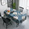 テーブルクロスチャイニーズオーバルテーブルクロスタッセルファブリックジャックカードダイニングコーヒーカバーパーティー3D植物の家の装飾豪華