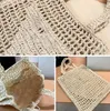 Dam Lyx Designers Tygväskor Handväska Pradhan Raffia Clutch Shouder Crossbody Mode Strand Resor Shoppingväska Plånböcker