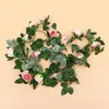 Decoratieve bloemen 2 stuks kunstbloemenslinger Rose Vine hangende groen klimopplanten voor kantoorwanddecoraties