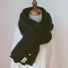 Scarves Women Solid Cashmere Scarves Lady Winter Thicken Warm Soft Pashmina Shawls Wraps Pink Black Female Knitted Wool Long Scarf 231120