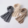 Scarves Wraps Childrens cashmere knitted scarf boys Student warmth scarf 100% wool girls Winter scarf Multiple Colors HIGH QUALITY Kids scarf 231120