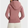 Lulus Yoga Jacket Womens Definiera Yoga Hoodieworkout Sport Coat Scuba Fitness Jacket High Street Sports snabba torr ActiveWear Top Solid Zip Up Tops A39N OR71